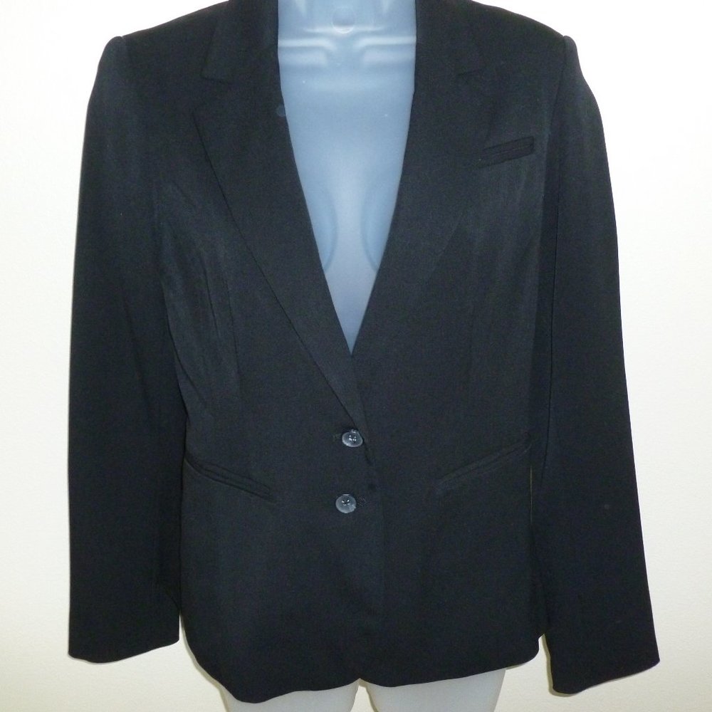 Adrienne Vittadini Black Suede Jacket Size 8